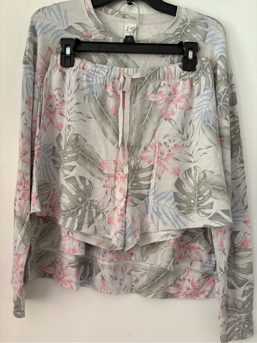 Jasmine & Ginger Pink and Sage Tropical Hi‑Low Too with Shorts